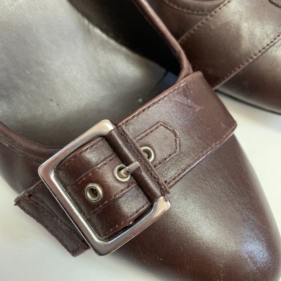 📦 MOVING SALE 🚛 Banana Republic🦉brown leather heels Size 10 - Picture 5 of 7